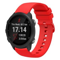 Per Garmin Forerunner 245 20mm Cinturino in silicone morbido a tinta unita (rosso)