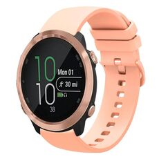 Per Garmin Forerunner 645 20mm cinturino in silicone morbido a tinta unita (rosa)