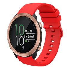 Per Garmin Forerunner 645 20mm cinturino in silicone morbido a tinta unita (rosso)