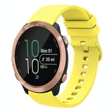 Per Garmin Forerunner 645 20mm Cinturino in silicone morbido a tinta unita (giallo)