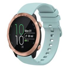 Per Garmin Forerunner 645 Music 20mm Cinturino in silicone morbido a tinta unita (verde zaffiro)