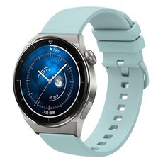 Per Huawei Watch GT3 Pro 43mm 20mm Cinturino in silicone morbido a tinta unita (verde zaffiro)