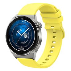 Per Huawei Watch GT3 Pro 43mm 20mm Cinturino in silicone morbido a tinta unita (giallo)