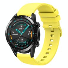 Per Huawei Watch GT2 42mm 20mm Cinturino in silicone morbido a tinta unita (giallo)