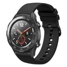Per Huawei Watch 2 Cinturino per orologio in silicone morbido a tinta unita da 20 mm (nero)