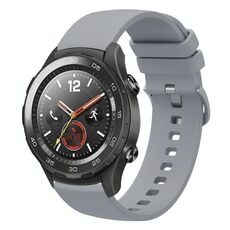 Per Huawei Watch 2 Cinturino per orologio in silicone morbido tinta unita da 20 mm (grigio)