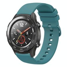 Per Huawei Watch 2 Cinturino per orologio in silicone morbido a tinta unita da 20 mm (verde pino)