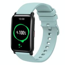 Cinturino per orologio in silicone morbido a tinta unita For Honor Watch ES da 20 mm (verde zaffiro)