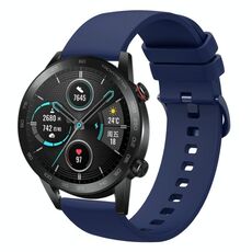 Per Honor MagicWatch2 42mm 20mm Cinturino in silicone morbido a tinta unita (blu navy)