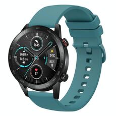 Per Honor MagicWatch2 42mm 20mm cinturino in silicone morbido a tinta unita (verde pino)