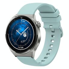 Per Huawei Watch GT3 Pro 46mm 22mm Cinturino in silicone morbido a tinta unita (verde zaffiro)