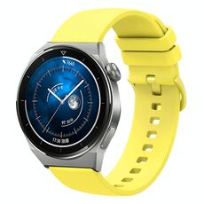 Per Huawei Watch GT3 Pro 46mm 22mm Cinturino in silicone morbido a tinta unita (giallo)