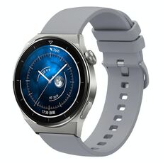 Per Huawei Watch GT3 Pro 46mm 22mm Cinturino in silicone morbido a tinta unita (grigio)