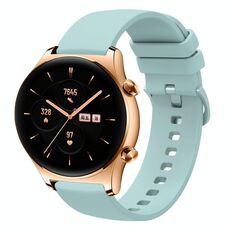 For Honor Watch GS 3 22mm Cinturino in silicone morbido a tinta unita (verde zaffiro)