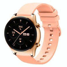 For Honor Watch GS 3 22mm Cinturino in silicone morbido a tinta unita (rosa)