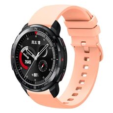 Cinturino per orologio in silicone morbido a tinta unita For Honor Watch GS Pro 22 mm (rosa)