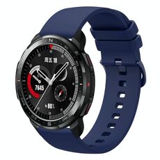 Cinturino per orologio in silicone morbido a tinta unita For Honor Watch GS Pro 22 mm (blu navy)