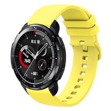 Cinturino per orologio in silicone morbido a tinta unita For Honor Watch GS Pro 22 mm (giallo)