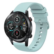 Per Honor Magic Watch 2 46mm 22mm Cinturino in silicone morbido a tinta unita (verde zaffiro)