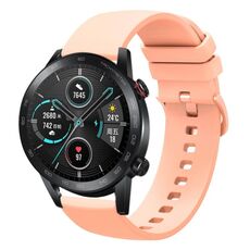 Per Honor Magic Watch 2 46mm 22mm Cinturino in silicone morbido a tinta unita (rosa)