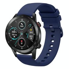 For Honor Magic Watch 2 46mm 22mm Cinturino in silicone morbido a tinta unita (blu navy)