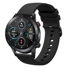 Per Honor Magic Watch 2 46mm 22mm Cinturino in silicone morbido a tinta unita (nero)