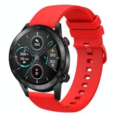Per Honor Magic Watch 2 46mm 22mm Cinturino in silicone morbido a tinta unita (rosso)