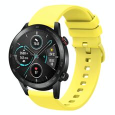 Per Honor Magic Watch 2 46mm 22mm Cinturino in silicone morbido a tinta unita (giallo)