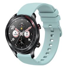 For Honor Watch Dream 22mm Cinturino in silicone morbido a tinta unita (verde zaffiro)