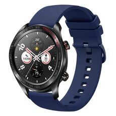 For Honor Watch Dream 22mm Cinturino in silicone morbido a tinta unita (blu navy)