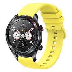 Cinturino per orologio in silicone morbido a tinta unita For Honor Watch Dream 22 mm (giallo)
