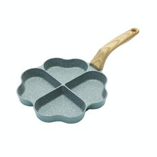 Maifan Stone Love Padella antiaderente per gnocchi a quattro fori per uova fritte, Colore: verde
