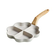 Maifan Stone Love Padella antiaderente per gnocchi a quattro fori per uova fritte, Colore: bianco