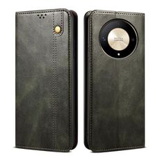 Custodia per telefono in pelle con texture Crazy Horse in cera d'olio per Honor Magic 6 Lite / X9b 5G (verde)