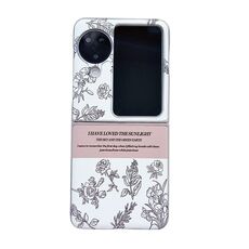 Per OPPO Find N3 Flip Custodia per telefono PC verniciata con vernice perlescente (fiore schizzo)