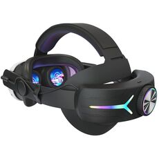 Per Meta Quest 3 Cuffie pieghevoli regolabili con effetto di illuminazione RGB ricaricabili USB (nero)