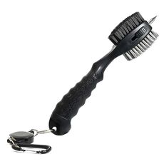 Spazzola per pulizia mazze da golf retrattile Pulitore per scanalature Accessori da golf (Nero)