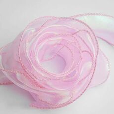 Nastro decorativo in pizzo da 4 cm x 9 m, filato a coda di pesce sinfonia rosa, per torte e torte