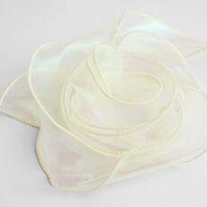4 cm x 9 m Beige Symphony coda di pesce filato fiore torta cottura nastro da imballaggio nastro decorativo in pizzo