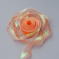 Nastro decorativo in pizzo da 4 cm x 9 m, filato a coda di pesce, per torte, dolci, sinfonia arancione