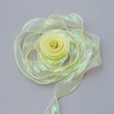 Nastro decorativo in pizzo da 4 cm x 9 m, filato a coda di pesce sinfonia gialla, per torte e dolci, per imballaggio