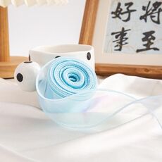 4 cm x 9 m azzurro sinfonia coda di pesce filato fiore torta cottura nastro da imballaggio nastro decorativo in pizzo