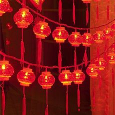 Luci LED lanterna rossa cinese da 3 m 20 luci di Capodanno (lanterna a incasso)