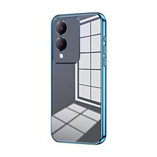 Per vivo Y17s Custodia per telefono con foro sottile con placcatura trasparente (blu)