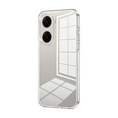 Per vivo V29e Custodia per telefono con foro sottile con placcatura trasparente (trasparente)
