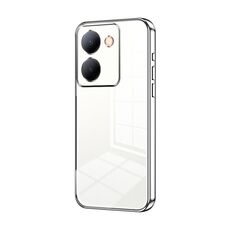Per vivo Y78 China / Y36 / Y36 5G Custodia per telefono con foro sottile con placcatura trasparente (Argento)