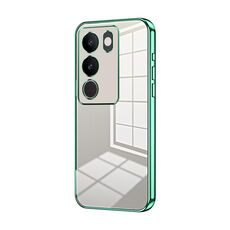 Per vivo S17 / S17 Pro / S17t / V29 Custodia per telefono con foro fine con placcatura trasparente (verde)
