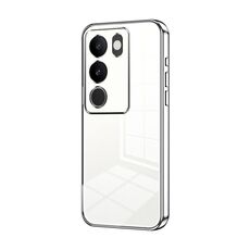 Per vivo S17 / S17 Pro / S17t / V29 Custodia per telefono con foro fine con placcatura trasparente (Argento)
