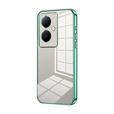 Per vivo Y78+ 5G / Y78 / V29 Lite Custodia per telefono con foro sottile con placcatura trasparente (verde)