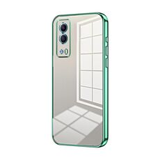 Per vivo Y53s 5G / T1x 5G / iQOO Z5x Custodia per telefono con foro sottile con placcatura trasparente (verde)